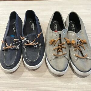 2 pairs of size 10 Sperry
